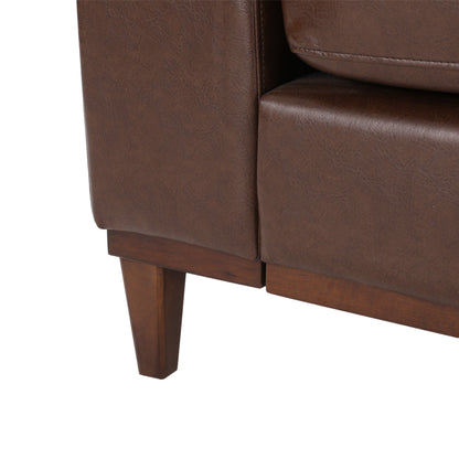 Canapé 3 places en similicuir Warbler par Christopher Knight Home
