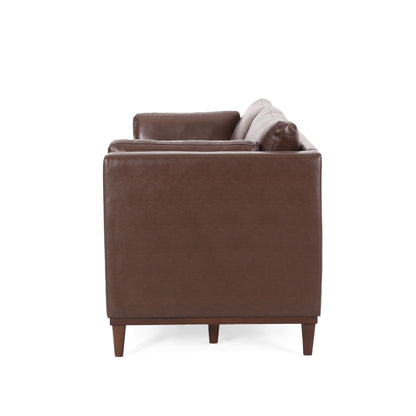 Canapé 3 places en similicuir Warbler par Christopher Knight Home