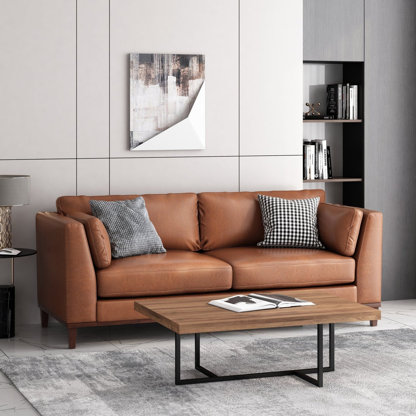Canapé 3 places en similicuir Warbler par Christopher Knight Home