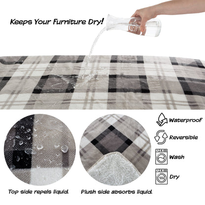 Waterproof Blanket for Dogs and Cats - Reversible Throw for Couch, Bed, or Car