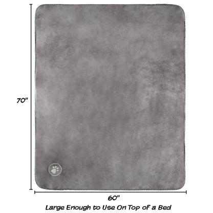 Waterproof Blanket for Dogs and Cats - Reversible Throw for Couch, Bed, or Car