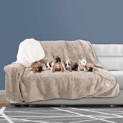 Waterproof Blanket for Dogs and Cats - Reversible Throw for Couch, Bed, or Car