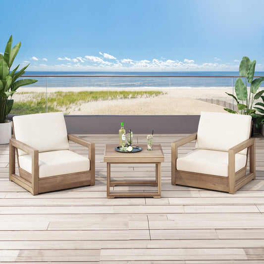Ensemble de chat en bois d'acacia Westchester par Christopher Knight Home