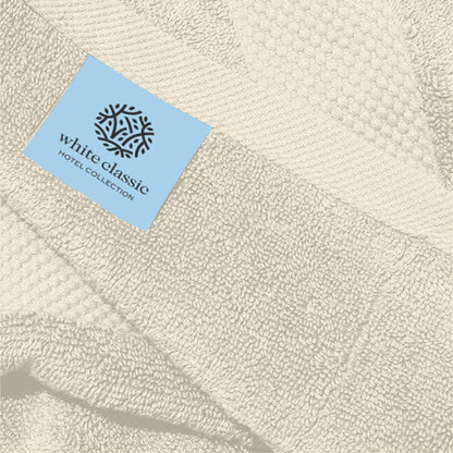 White Classic Luxury Cotton Hand Towel 16x30 - Set of 6