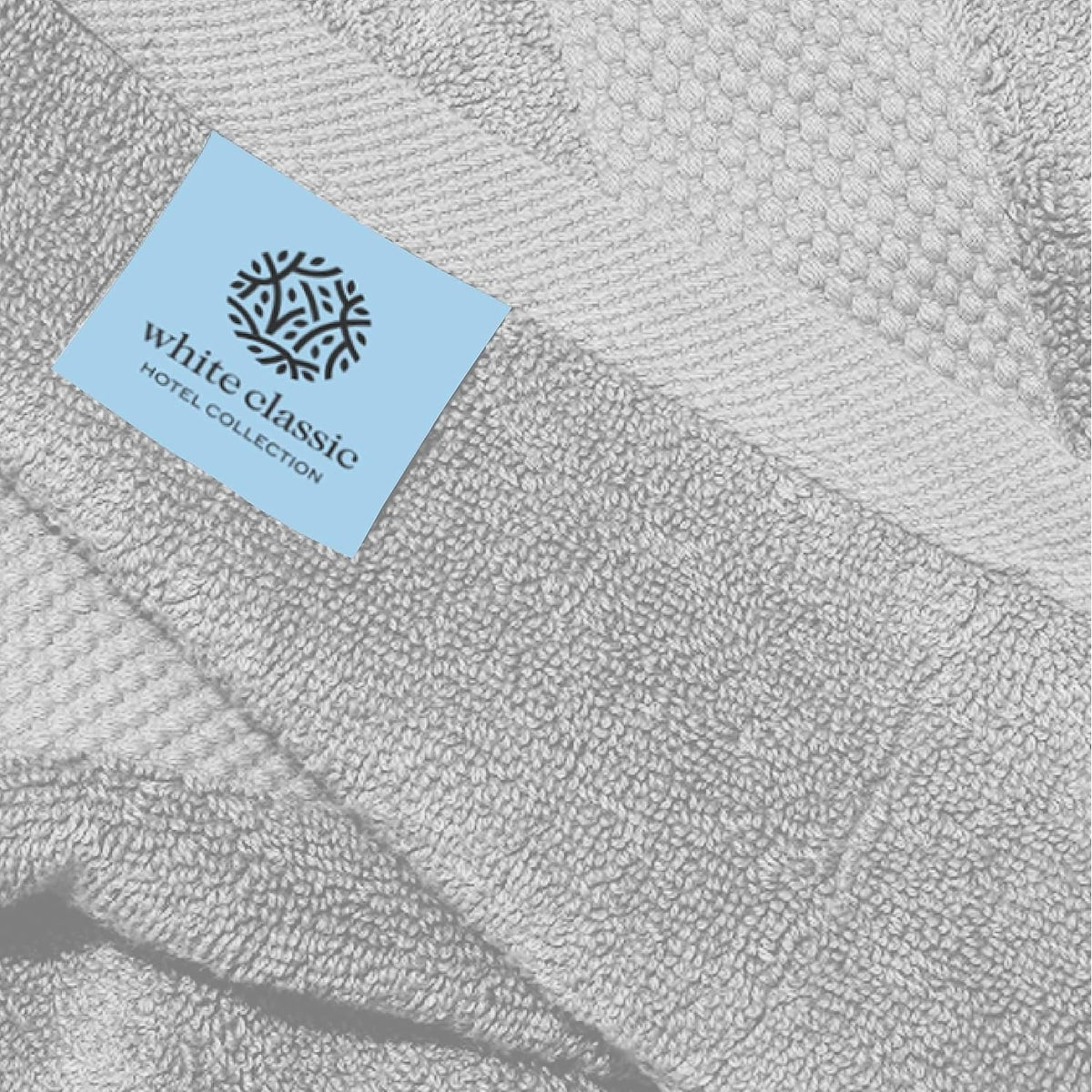 White Classic Luxury Cotton Hand Towel 16x30 - Set of 6