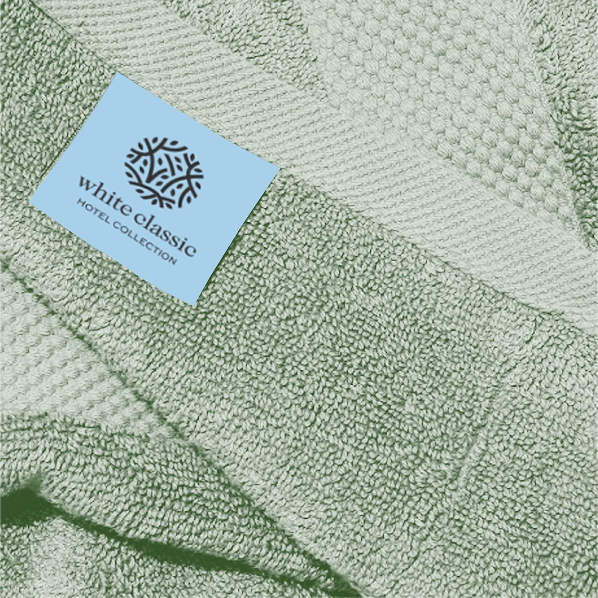 White Classic Luxury Cotton Hand Towel 16x30 - Set of 6