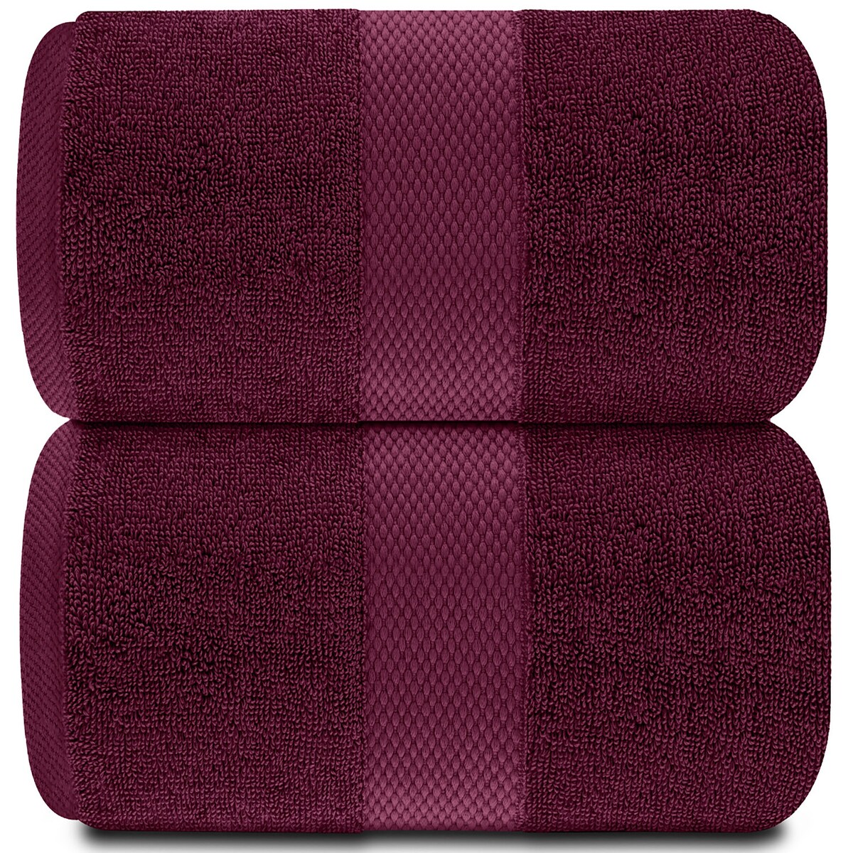 White Classic Luxury Cotton Oversized Bath Sheet 35x70 - Set of 2