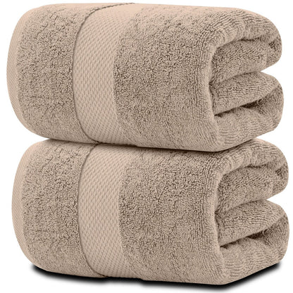 White Classic Luxury Cotton Oversized Bath Sheet 35x70 - Set of 2