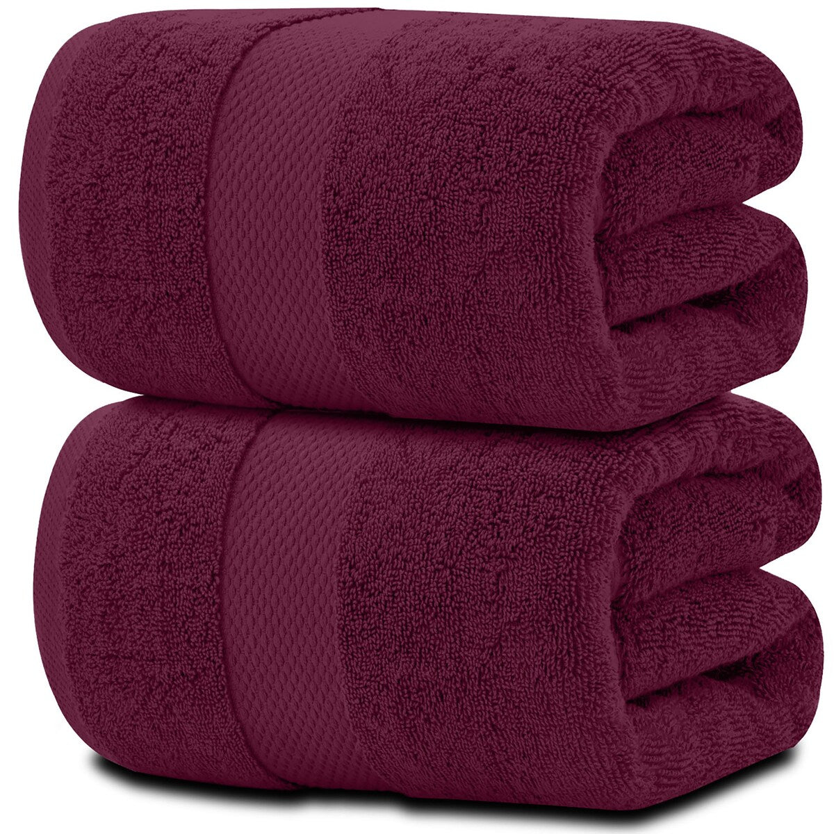 White Classic Luxury Cotton Oversized Bath Sheet 35x70 - Set of 2