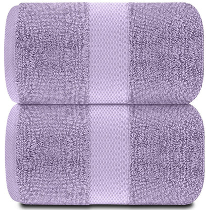 White Classic Luxury Cotton Oversized Bath Sheet 35x70 - Set of 2