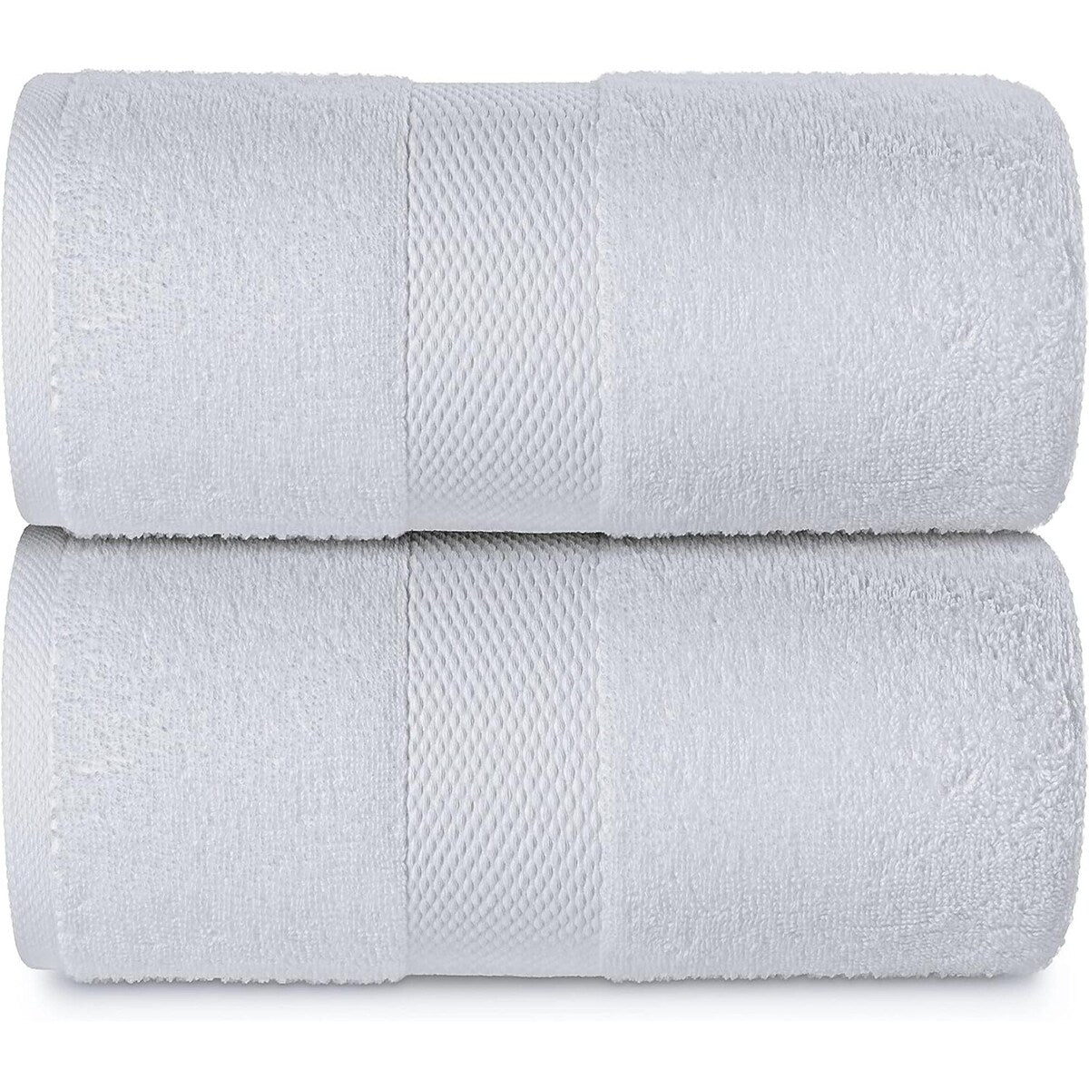 White Classic Luxury Cotton Oversized Bath Sheet 35x70 - Set of 2