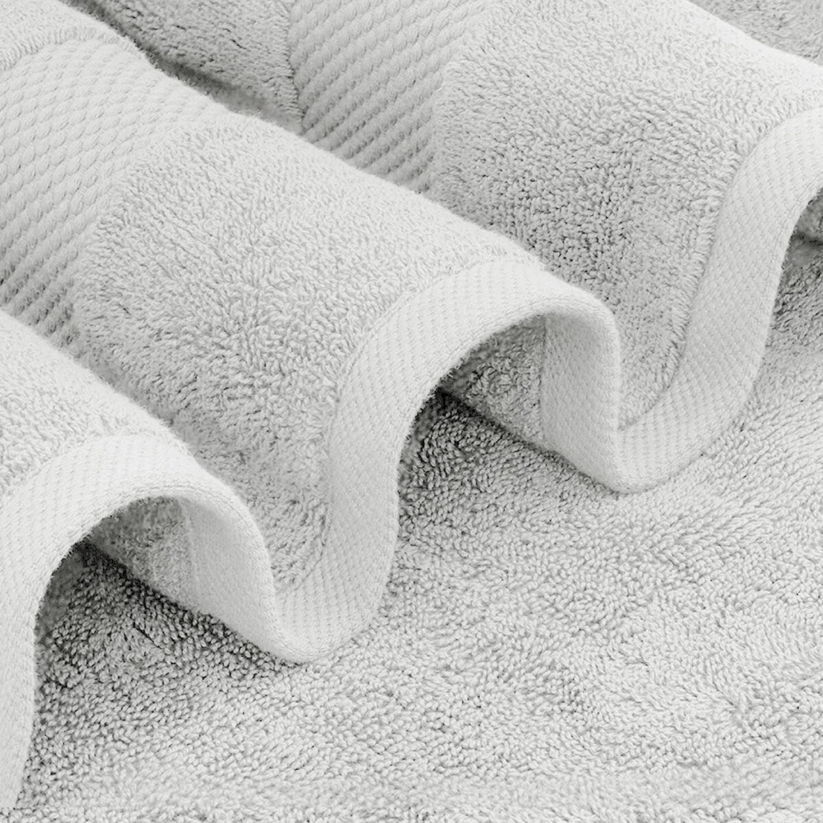 White Classic Luxury Cotton Oversized Bath Sheet 35x70 - Set of 2