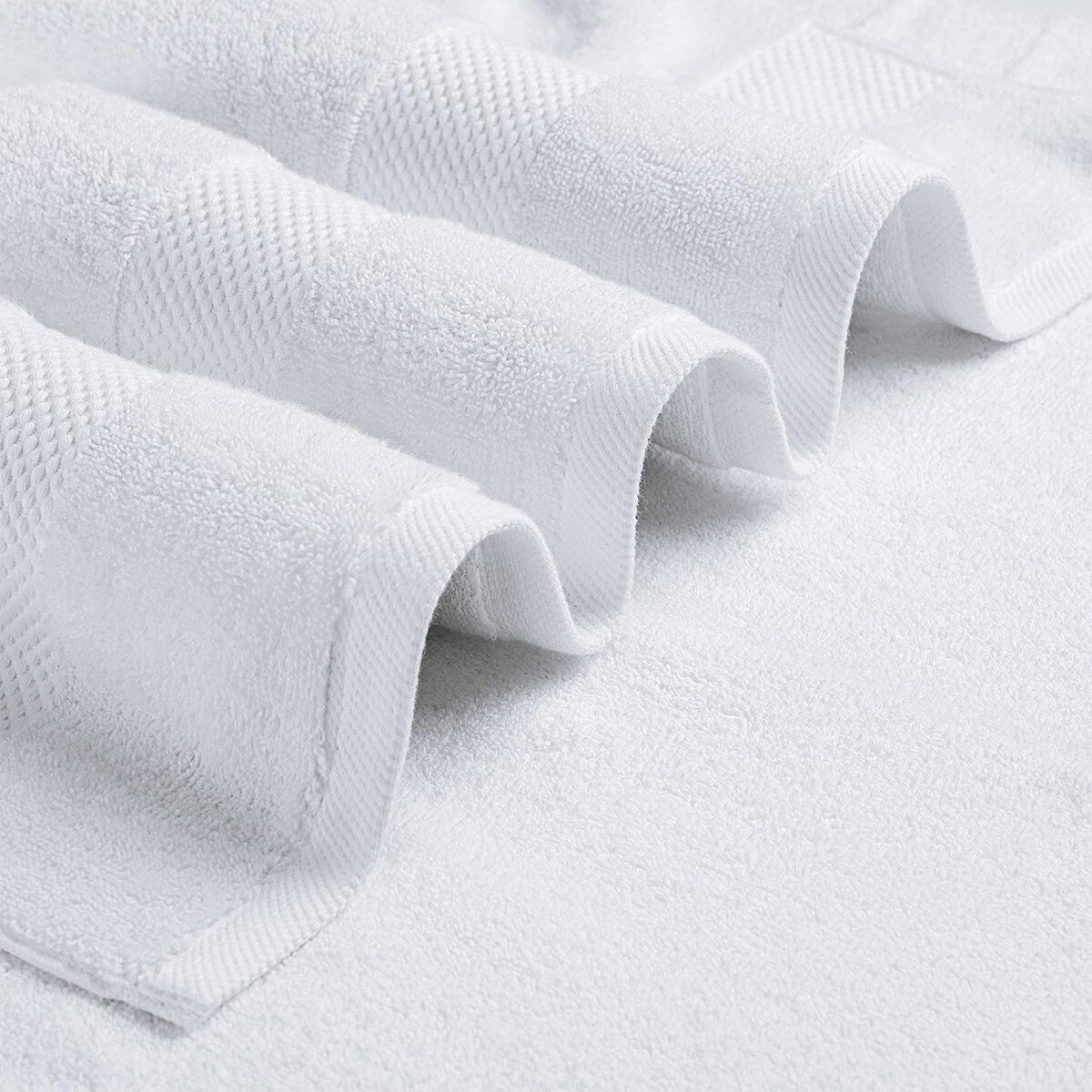 White Classic Luxury Cotton Oversized Bath Sheet 35x70 - Set of 2