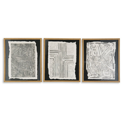 Wonderstow Black/Beige Wall Art, Set of 3