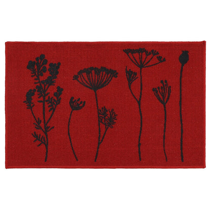 Wool Effect Wildflowers Kitchen Mat or Runner Rug