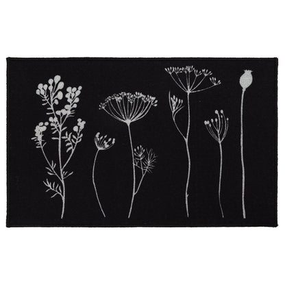 Wool Effect Wildflowers Kitchen Mat or Runner Rug