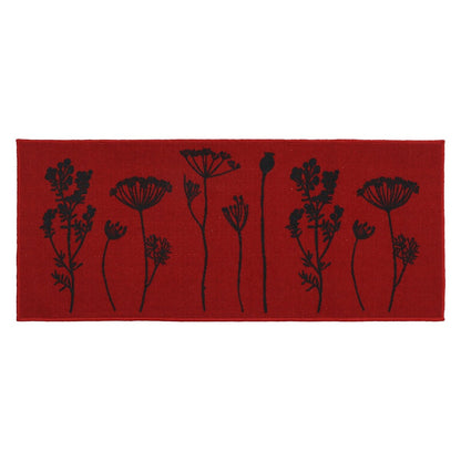 Wool Effect Wildflowers Kitchen Mat or Runner Rug