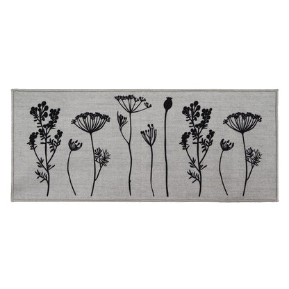 Wool Effect Wildflowers Kitchen Mat or Runner Rug