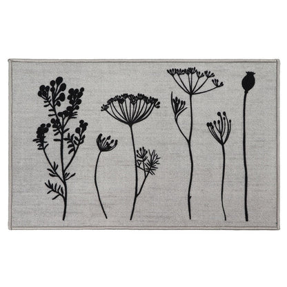 Wool Effect Wildflowers Kitchen Mat or Runner Rug
