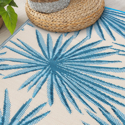 World Rug Gallery Floral Tropical Reversible Recycled Plastic Outdoor Rugs