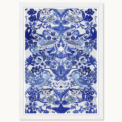 Wynwood Studio Tropical Collage Blue Framed Tropical Chinoiserie Art Prints
