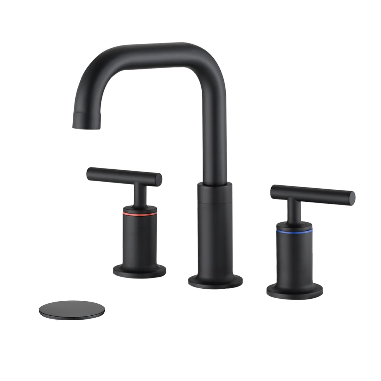 YASINU 8 Inch Luxury Widespread Bathroom Sink Faucet with Pop-Up Drain