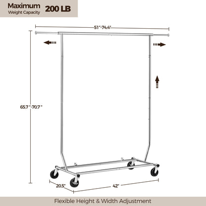 Yaheetech Clothing Garment Rack Commercial Premium Stainless Steel