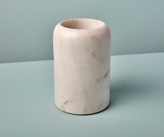 Porte-bouteille en marbre blanc Adia
