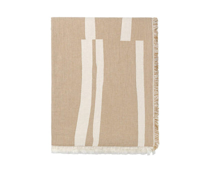 Jeté beige en herbe de Lyme