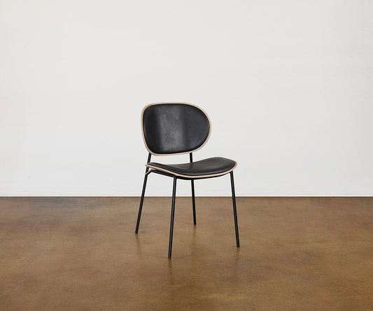 Chaise de salle à manger en cuir Idona