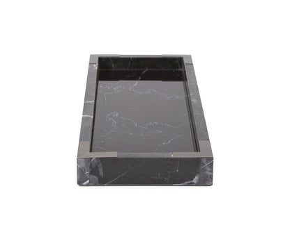 Plateau en marbre miroir noir