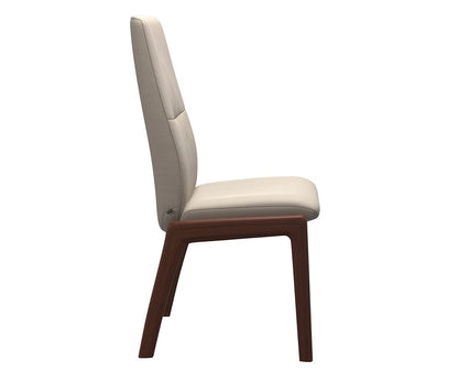Chaise de salle à manger en cuir menthe