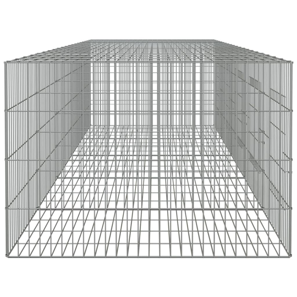 vidaXL 3-Panel Rabbit Cage Animal Hutch Playpen Enclosure Galvanized Iron
