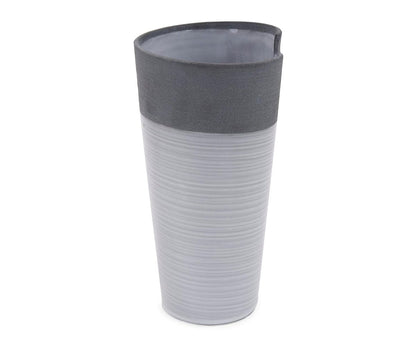 Vase roulé bicolore